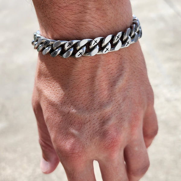 Genesis Bracelet Brushed Silver (10mm)