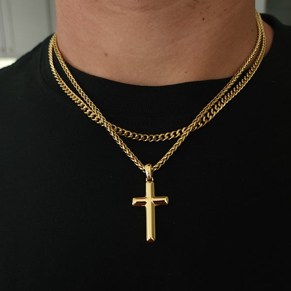 Signature Cross + Sphinx Set (Polished Gold)
