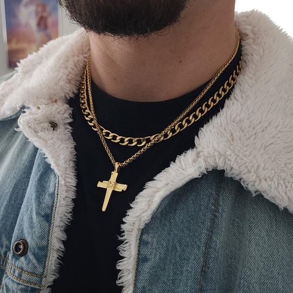 Signature Nail Cross + Nova 7.5mm Set (Polished Gold)