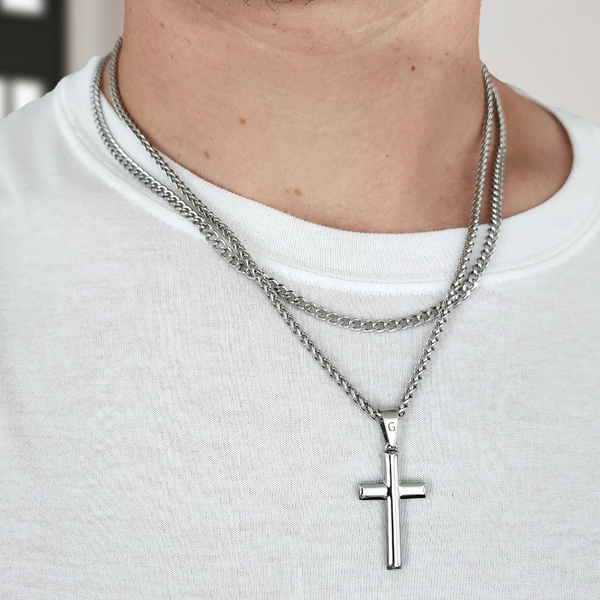 Signature Cross + Sphinx Set (Polished Silver)