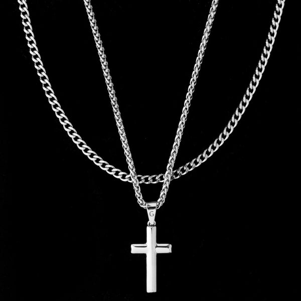 Signature Cross + Sphinx Set (Polished Silver)