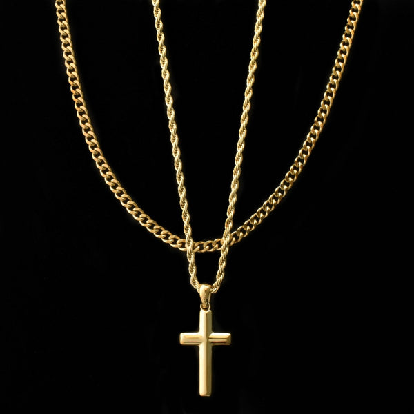 Signature Cross + Sphinx Set (Polished Gold)