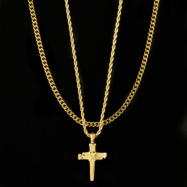 Signature Nail Cross + Sphinx Set (Polished Gold)