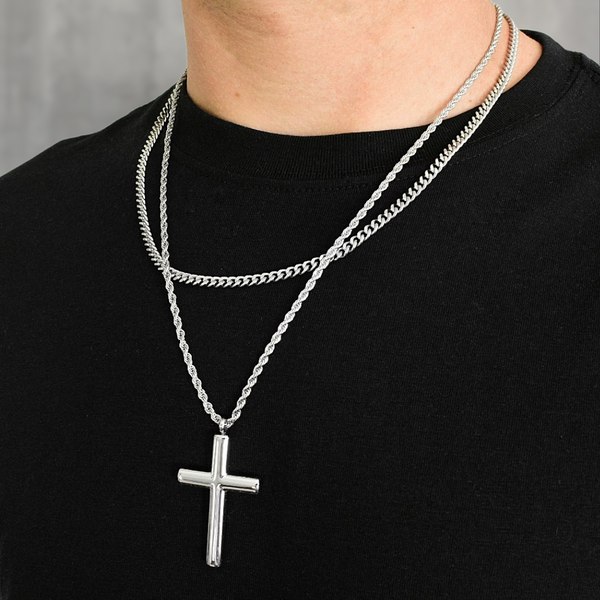 11mm Boys Mens Chain Silver Stainless Steel Curb Cuban Link Necklace 26 11mm Boys Mens Chain Silver Stainless Steel Curb Cuban Link Necklace 26