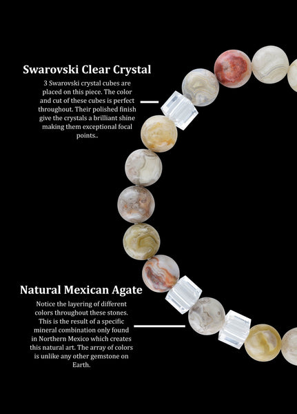 April Crystal Mexican Agate (8mm) - Gemvius