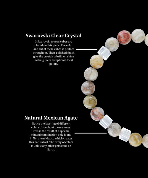 April Crystal Mexican Agate (8mm) - Gemvius