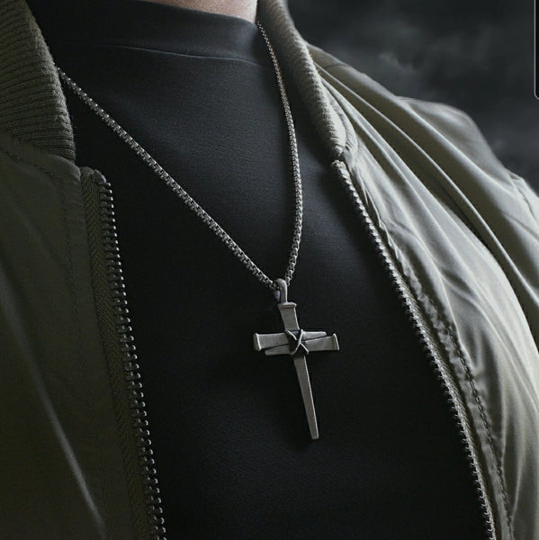 Stainless Nail Cross Necklace - Gemvius