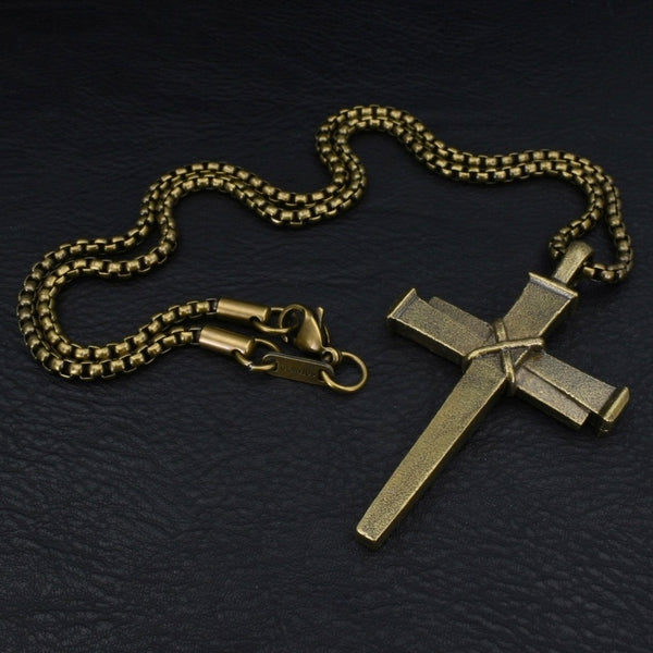 Stainless Nail Cross Necklace