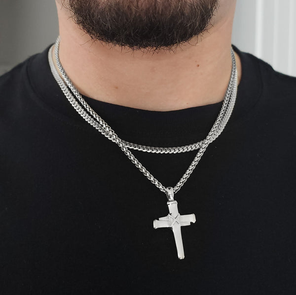 Signature Nail Cross + Lux Set (Polished Silver)