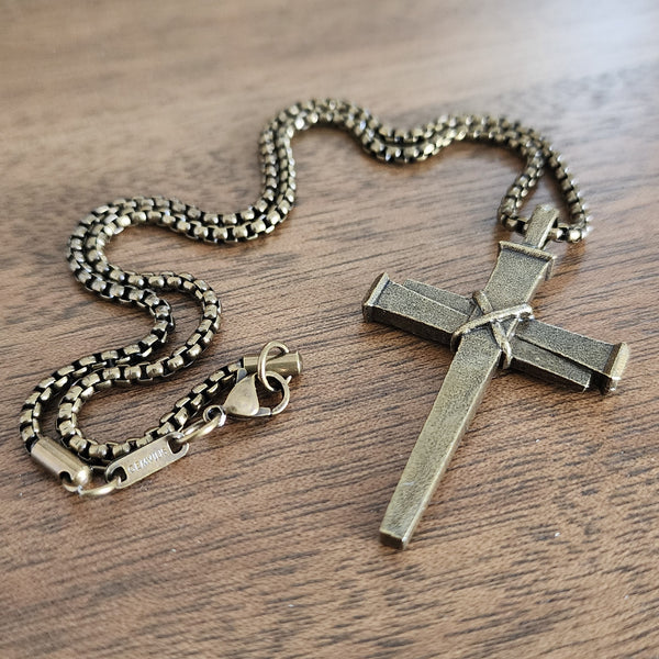 Stainless Nail Cross Necklace