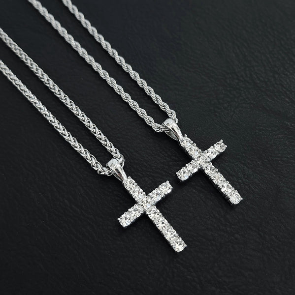 Signature Diamond Cross Necklace - Gemvius