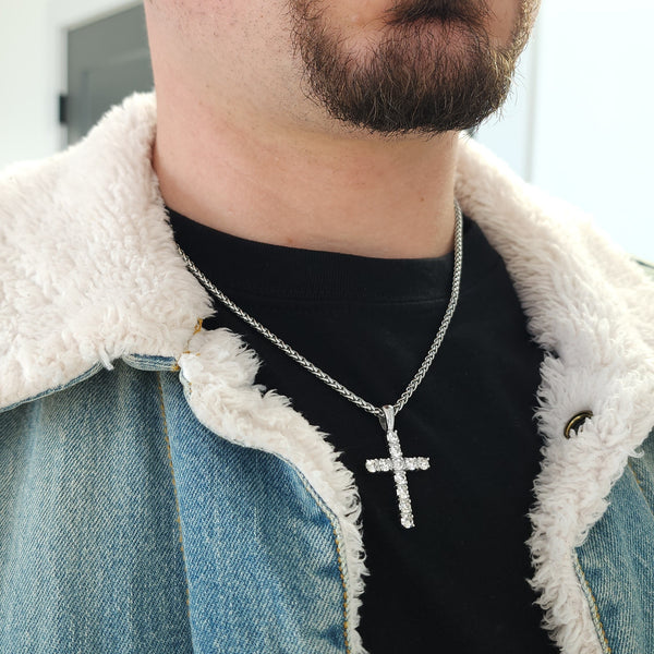 Signature Diamond Cross Necklace - Gemvius