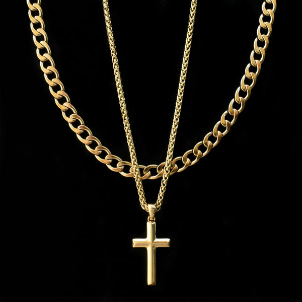 Signature Cross + Nova 7.5mm Set (Polished Gold)