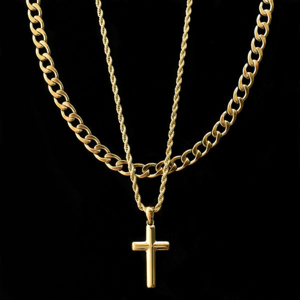 Signature Cross + Nova 7.5mm Set (Polished Gold)