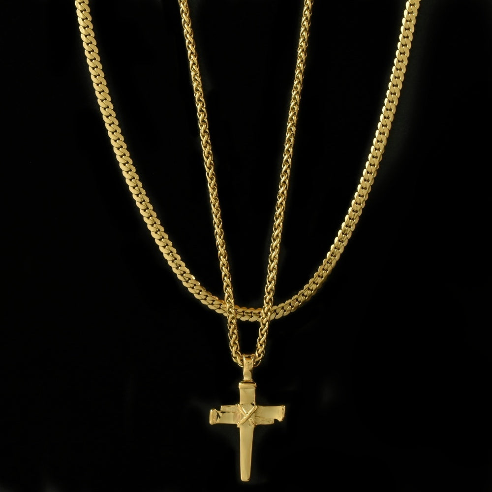 Signature Nail Cross + Lux Set (Polished Gold)