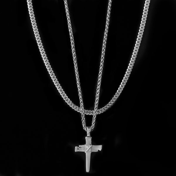 Signature Nail Cross + Lux Set (Polished Silver)