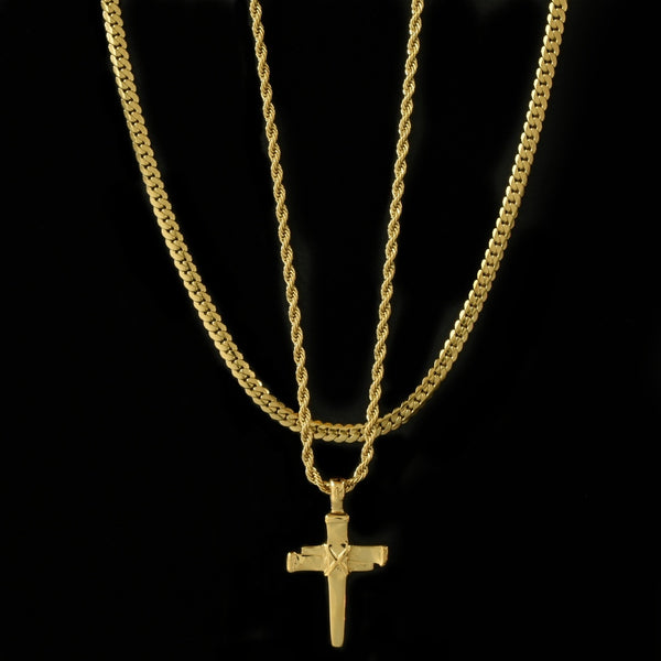 Signature Nail Cross + Lux Set (Polished Gold)