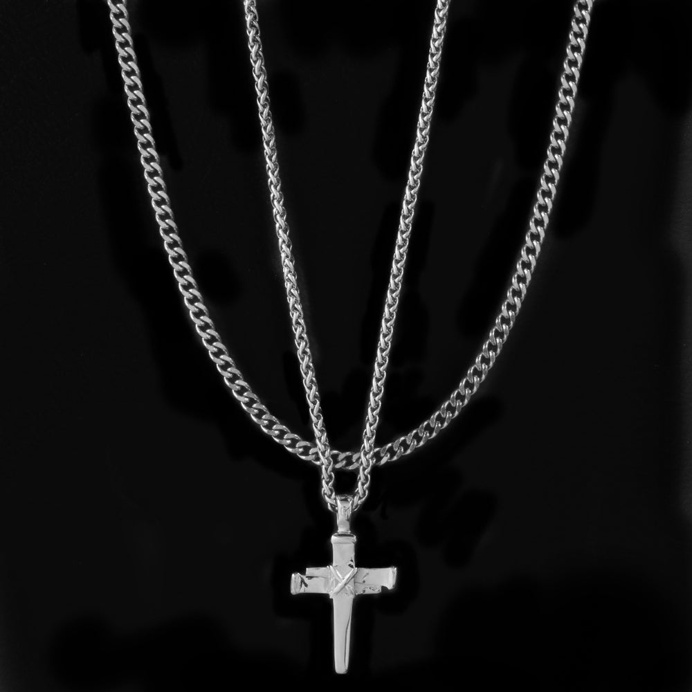 Signature Nail Cross + Sphinx Set (Polished Silver)