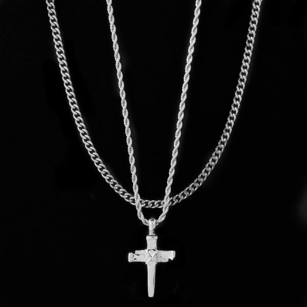 Signature Nail Cross + Sphinx Set (Polished Silver)