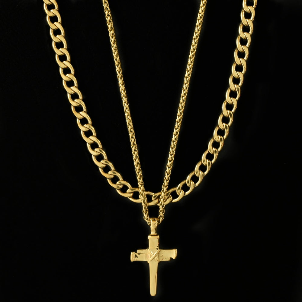 Signature Nail Cross + Nova 7.5mm Set (Polished Gold)