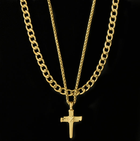 Signature Nail Cross + Nova 7.5mm Set (Polished Gold)