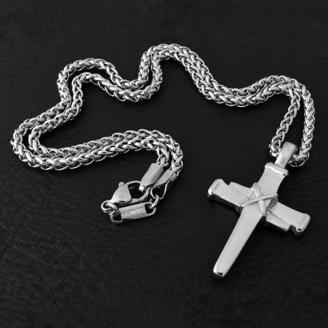 Nail Cross Necklace - Stainless Steel - Faith - Gemvius