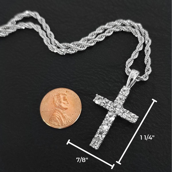 Signature Diamond Cross Necklace - Gemvius