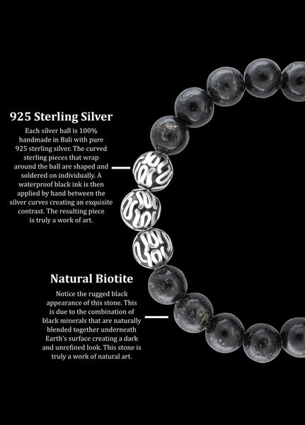 Silver Executive Biotite (8mm) - Gemvius