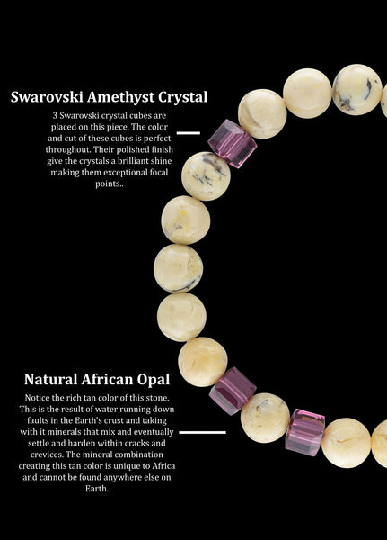 February Amethyst African Opal (8mm) - Gemvius