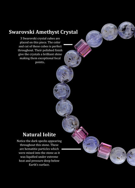 February Amethyst Iolite (8mm) - Gemvius