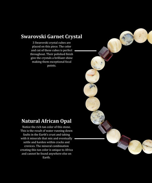 January Garnet African Opal (8mm) - Gemvius