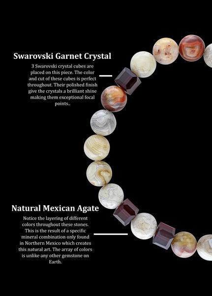 January Garnet Mexican Agate (8mm) - Gemvius