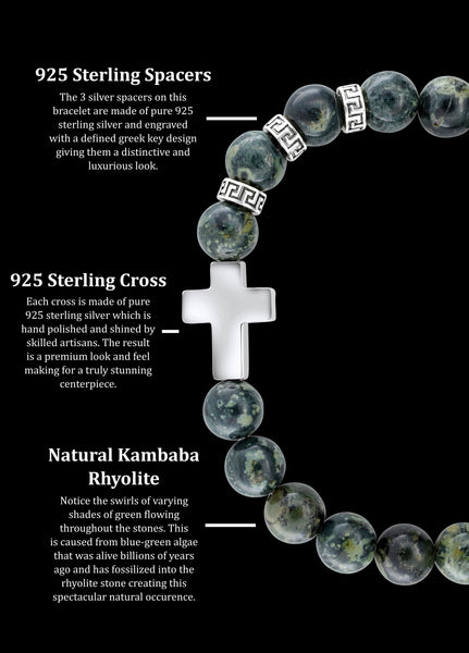 Premium Cross Kambaba Rhyolite (8mm) - Gemvius