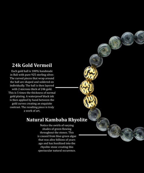 Gold Executive Kambaba Rhyolite (8mm) - Gemvius
