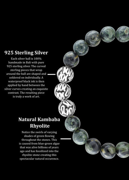 Silver Executive Kambaba Rhyolite (8mm) - Gemvius