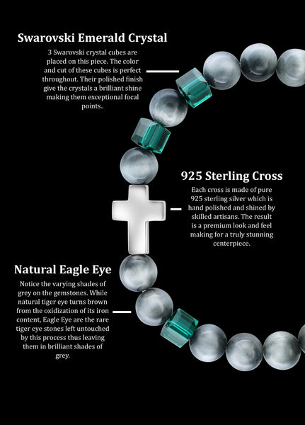 May Emerald Cross Eagle Eye (8mm) - Gemvius