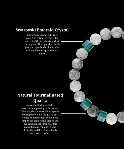 May Emerald Tourmalinated Quartz (8mm) - Gemvius