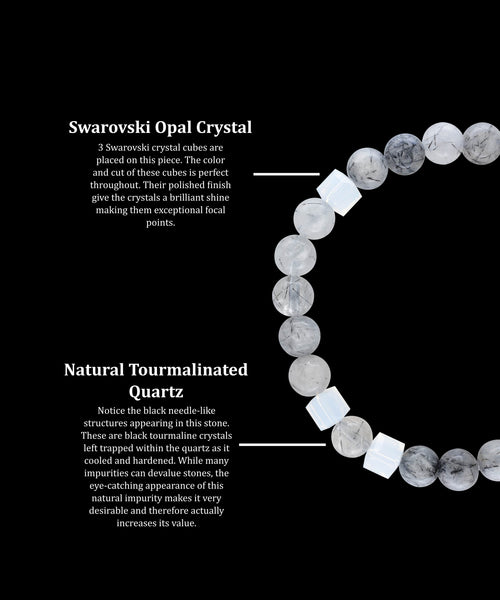 October Opal Tourmalinated Quartz (8mm)