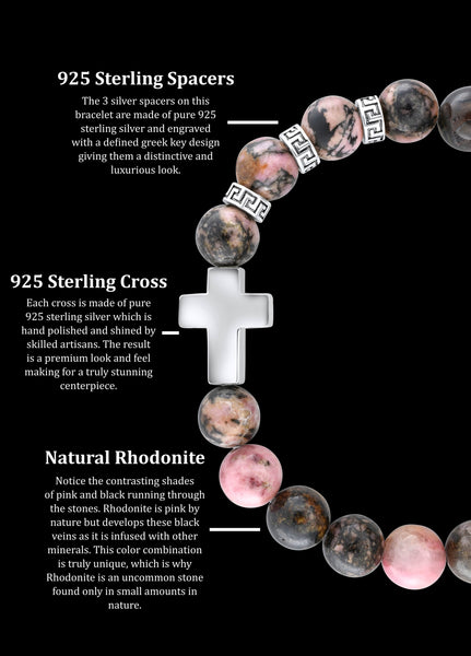Premium Cross Rhodonite (8mm) - Gemvius