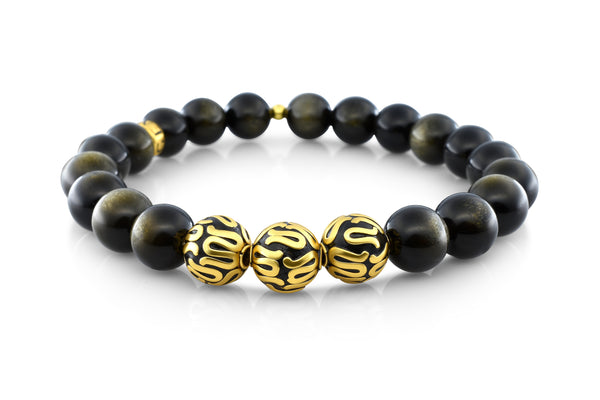Gold Executive Gold Obsidian (8mm) - Gemvius